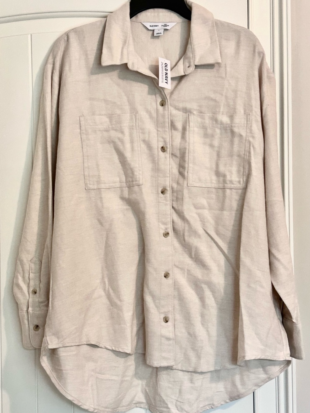 Old Navy Cream Button-Down Shirt